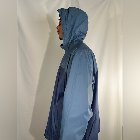 Men’s XXL Blue Columbia Rain Jacket - Picture 3 of 4